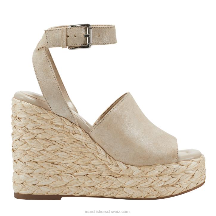 Marc Fisher Frauen Champagnerschimmer Nelly Espadrille-Keilsandale 48XZ239