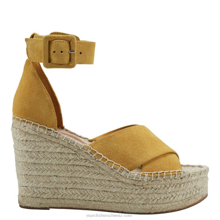 Marc Fisher Frauen Gelb fähige Espadrille-Keilsandale 48XZ224