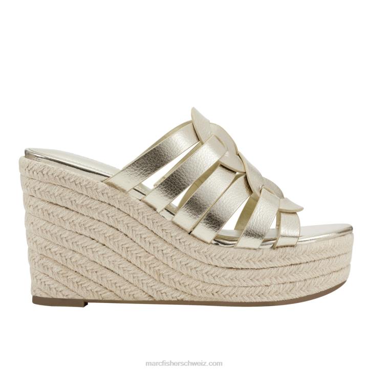 Marc Fisher Frauen Gold Cazzie Espadrille-Keilsandale 48XZ246