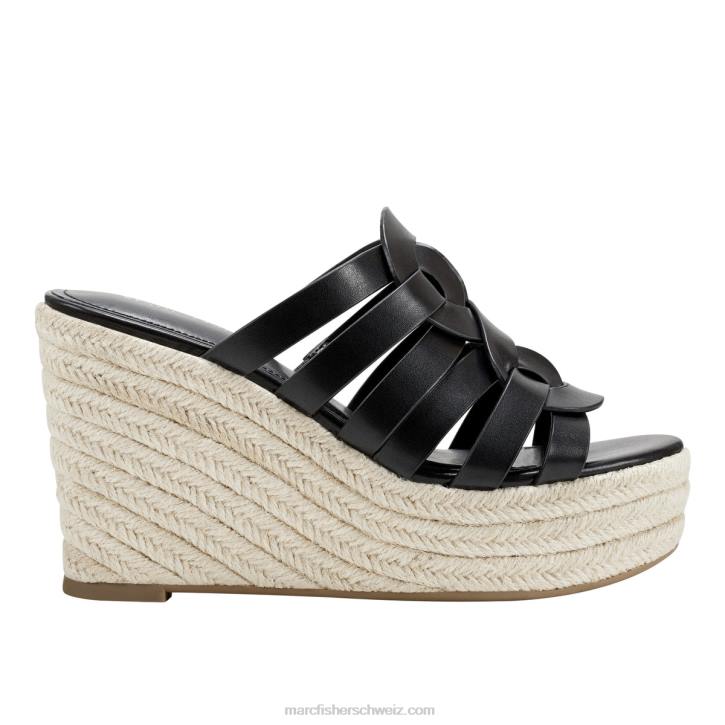 Marc Fisher Frauen Schwarz Cazzie Espadrille-Keilsandale 48XZ248