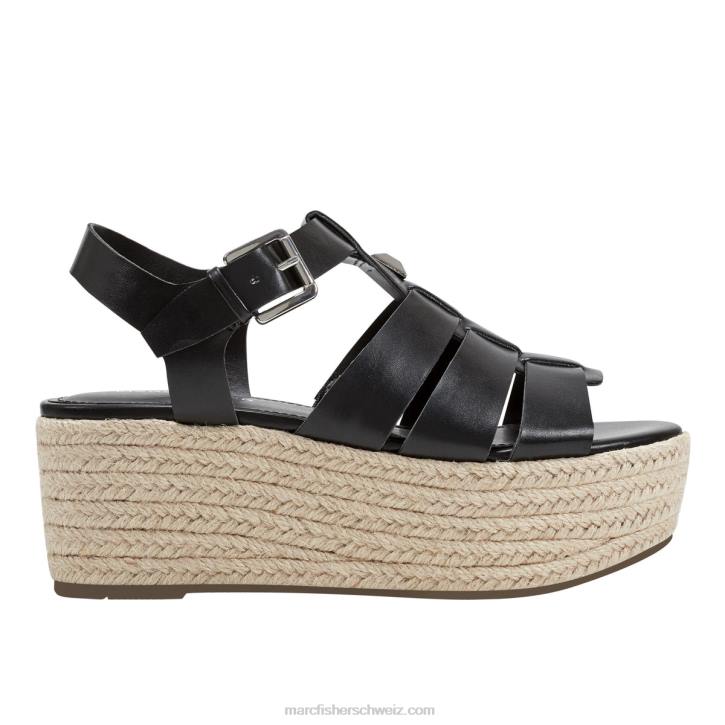 Marc Fisher Frauen Schwarz Jenila Espadrille-Sandalen 48XZ218