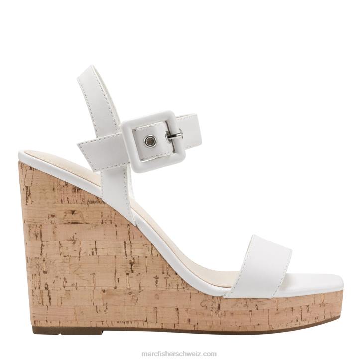 Marc Fisher Frauen Weiss Lukey Keilsandale 48XZ262