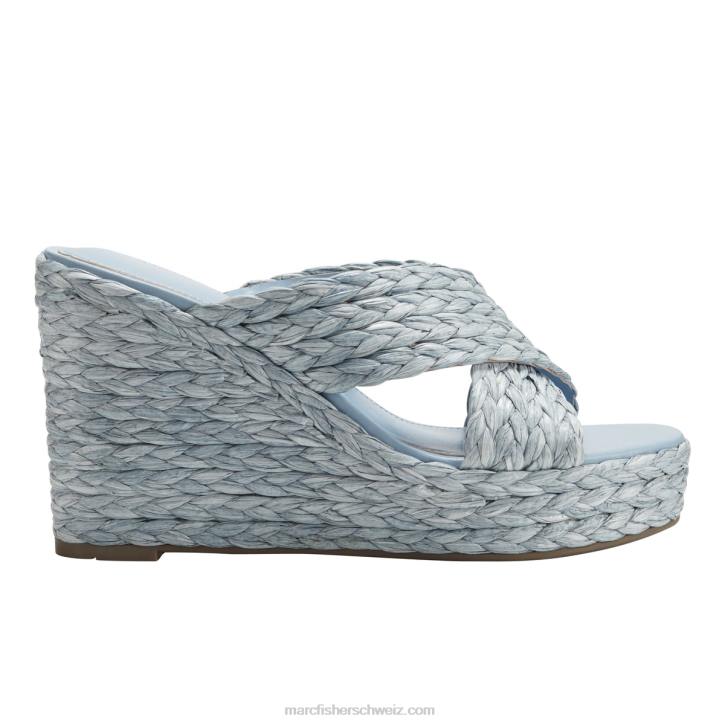 Marc Fisher Frauen hellblau Lynn Espadrille-Keilsandale 48XZ236