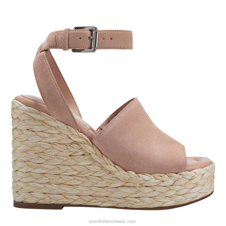 Marc Fisher Frauen hellrosa Wildleder Nelly Espadrille-Keilsandale 48XZ222