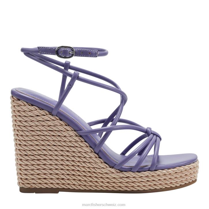 Marc Fisher Frauen lila Riemchen-Espadrille-Keilsandale von Zarah 48XZ249