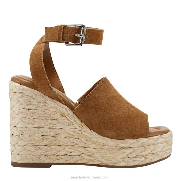 Marc Fisher Frauen mittleres natürliches Wildleder Nelly Espadrille-Keilsandale 48XZ221