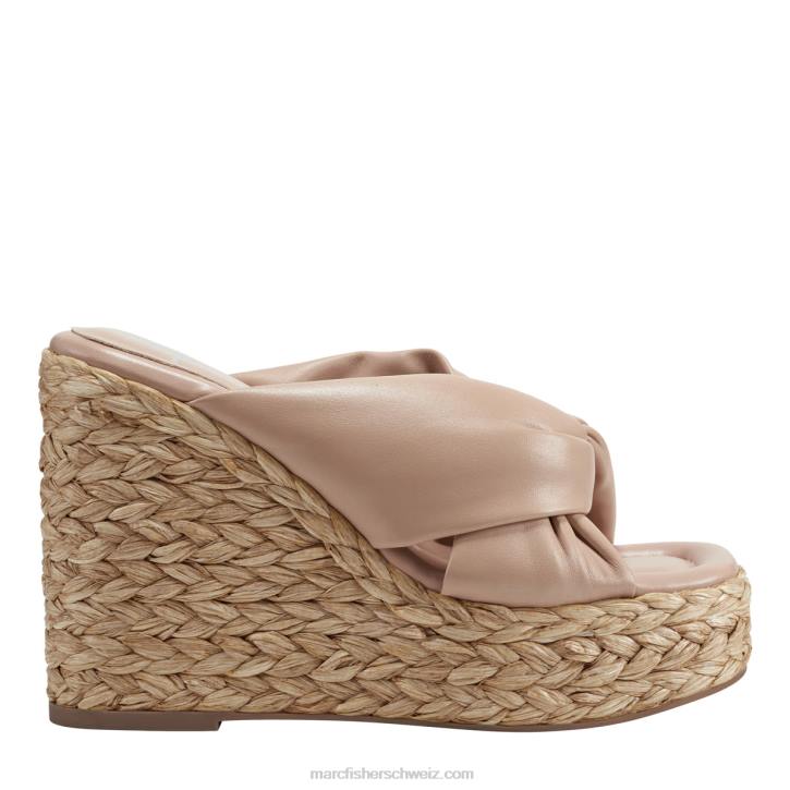 Marc Fisher Frauen nacktes Leder Navina Espadrille-Keilsandale 48XZ211