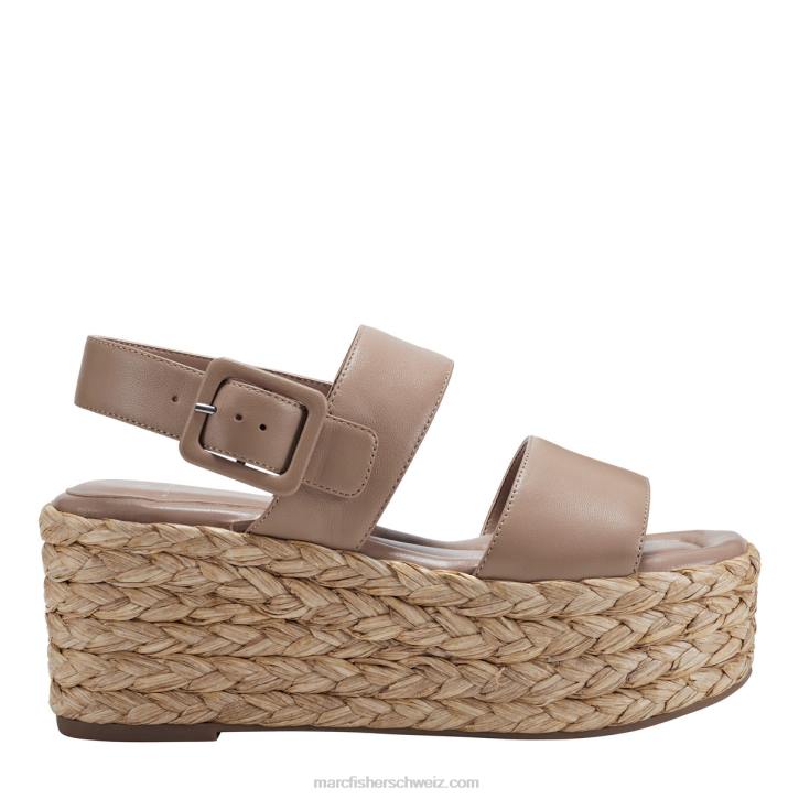 Marc Fisher Frauen nacktes Leder Patryce Plateau-Espadrille-Sandale 48XZ196