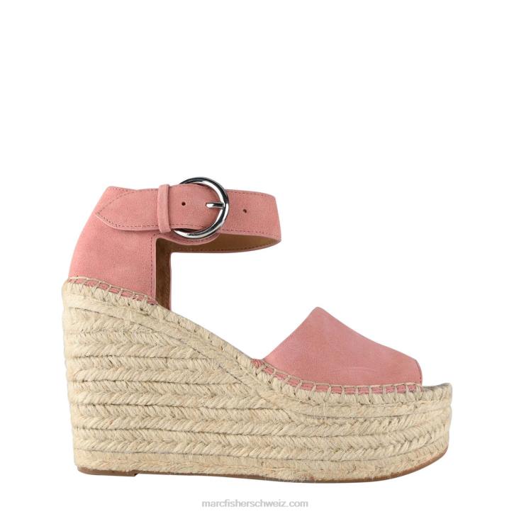 Marc Fisher Frauen rosa Wildleder Alida Espadrille-Keilsandale 48XZ269