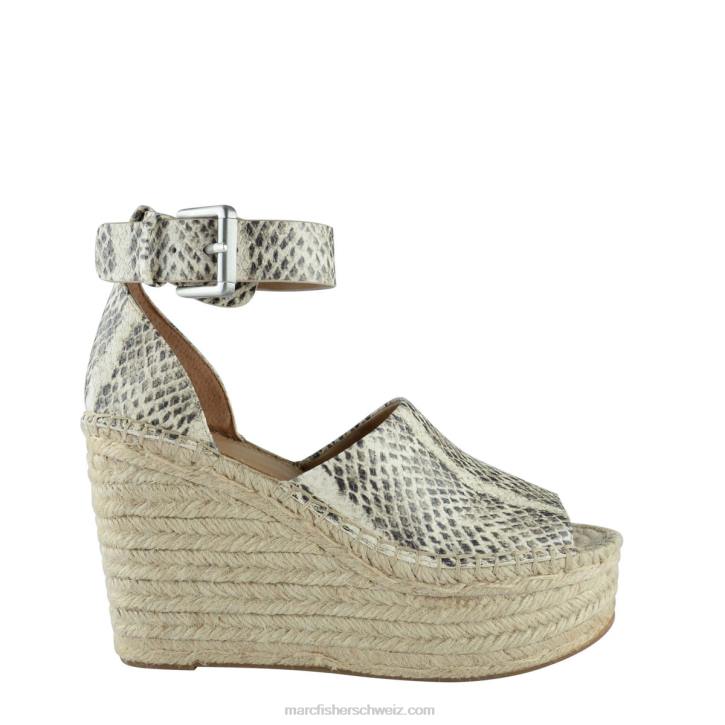 Marc Fisher Frauen weiße Schlange multi Adalyn Espadrille-Keilsandale 48XZ268