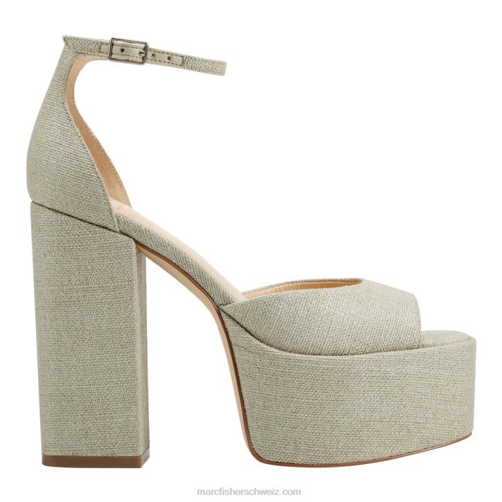 Marc Fisher Frauen Goldmetallic Della-Plateausandale 48XZ581