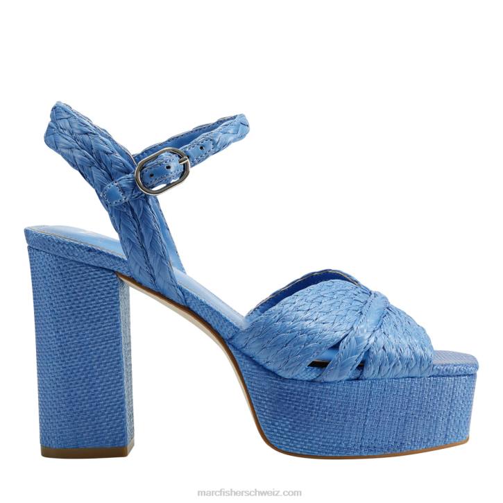Marc Fisher Frauen Mittelblau Chela Slingback-Plateausandale 48XZ550