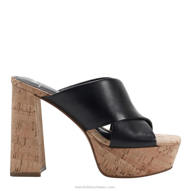 Marc Fisher Frauen Schwarz Farlow Plateau-Slide-Sandale 48XZ561