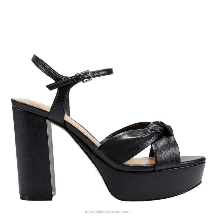 Marc Fisher Frauen Schwarz deren Plateausandale 48XZ591