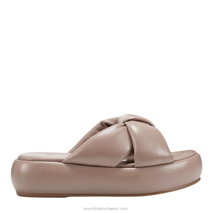 Marc Fisher Frauen Taupe Vayle Plateau-Slide-Sandale 48XZ554