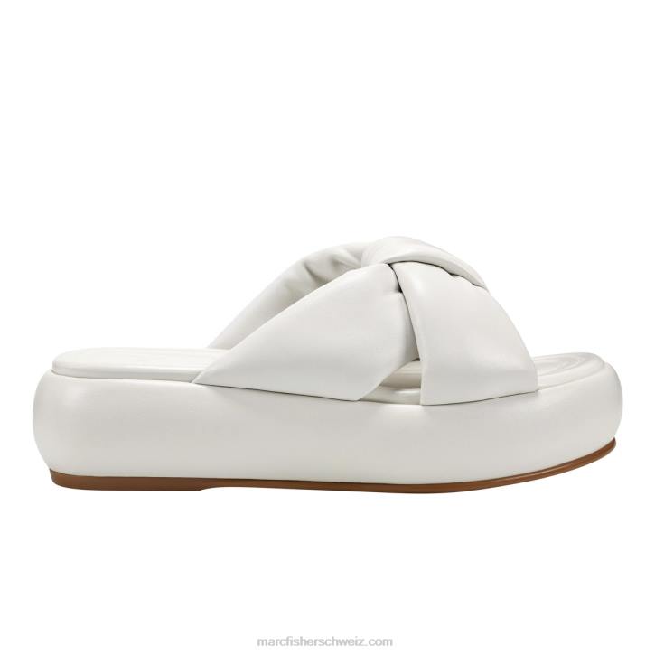Marc Fisher Frauen Weiss Vayle Plateau-Slide-Sandale 48XZ555