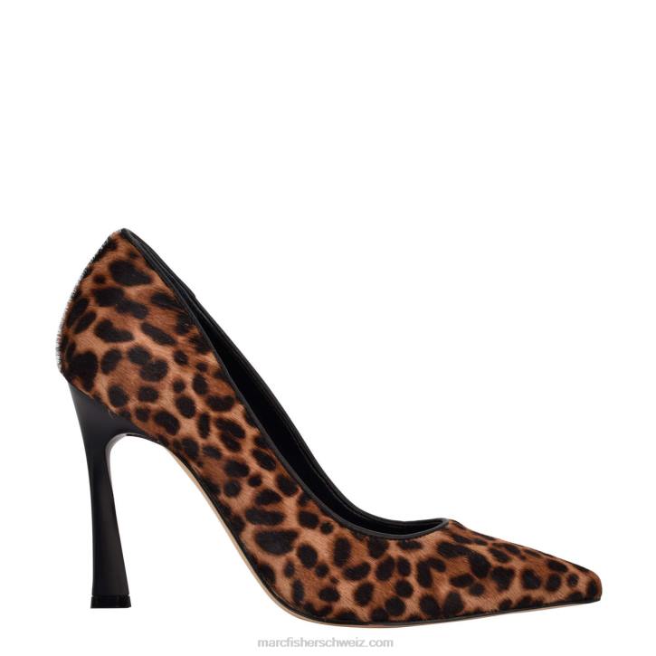 Marc Fisher Frauen braunes/leopardengeprägtes Kalbshaar Sassie-Pumps mit Absatz 48XZ681