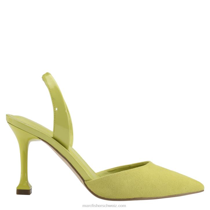 Marc Fisher Frauen gelbes Wildleder Hadya Slingback-Pumpe 48XZ669