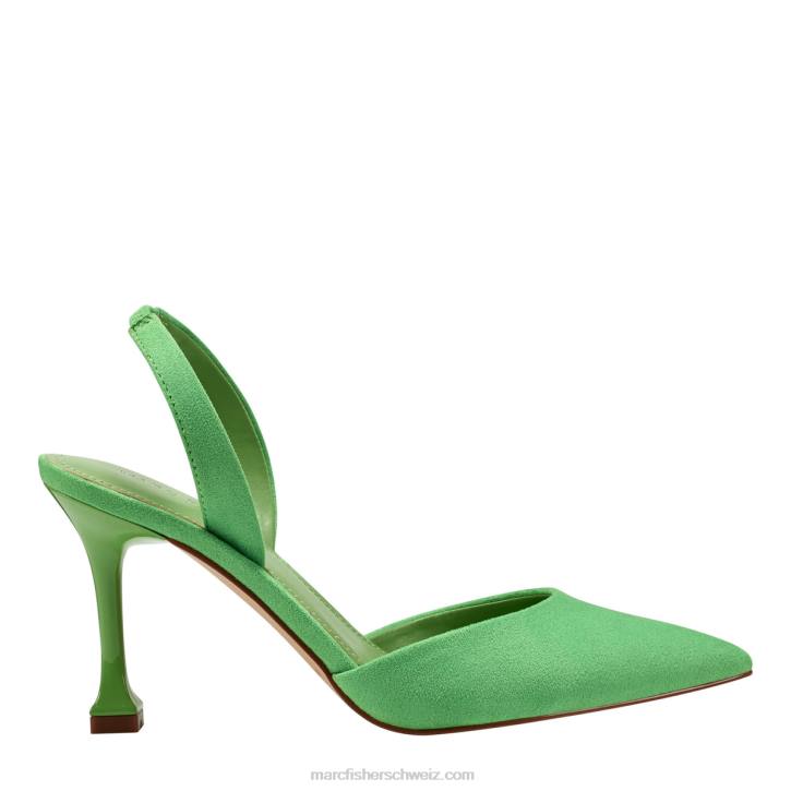 Marc Fisher Frauen grünes Wildleder Hadya Slingback-Pumpe 48XZ653