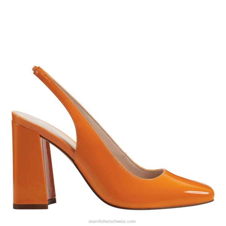 Marc Fisher Frauen neonoranges Patent Onna Slingback-Absatz 48XZ389