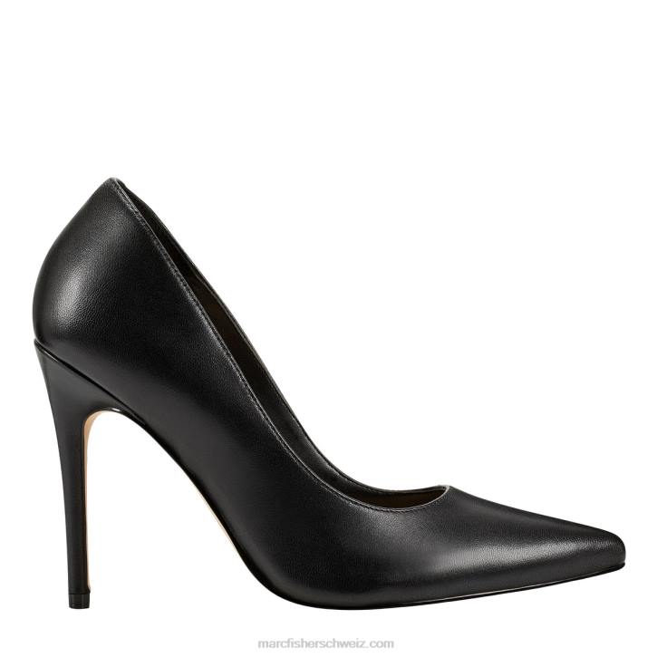Marc Fisher Frauen schwarzes Leder Codie-Pumpe 48XZ607