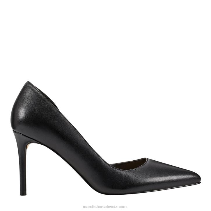 Marc Fisher Frauen schwarzes Leder Meryl d'Orsay-Pumpe 48XZ603