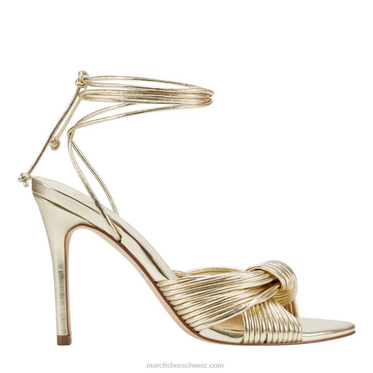 Marc Fisher Frauen Gold Brista Ankle Wrap Sandale mit Absatz 48XZ377