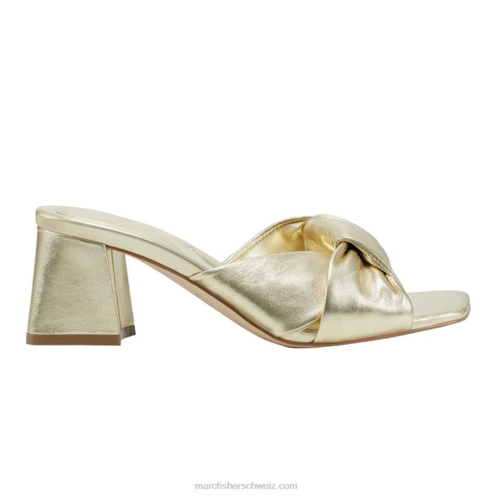 Marc Fisher Frauen Gold Sandale „Calia“ mit Blockabsatz 48XZ466