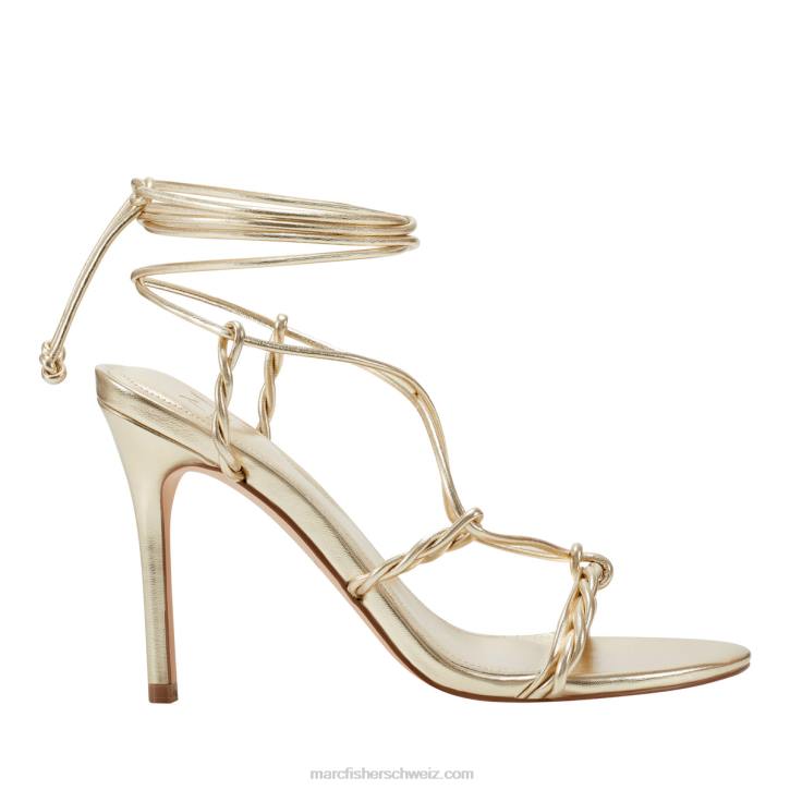 Marc Fisher Frauen Goldmetallic Bea Ankle Wrap Sandale mit Absatz 48XZ372