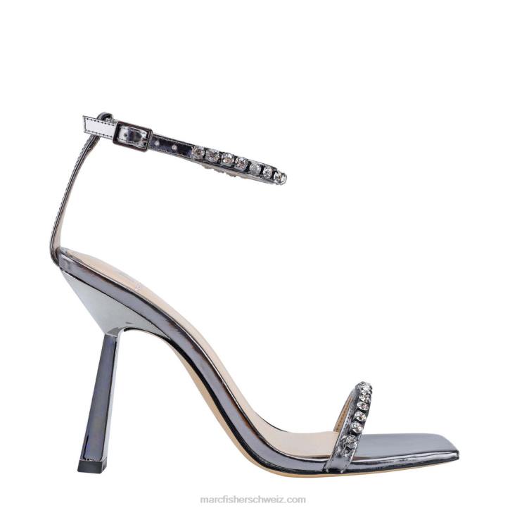Marc Fisher Frauen Graumetallic Karima-Sandalen mit Absatz 48XZ420