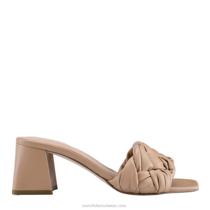 Marc Fisher Frauen Naturleder Cerita Slip-on-Sandale mit Blockabsatz 48XZ516
