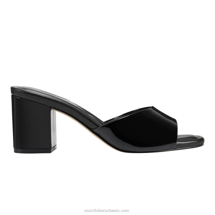 Marc Fisher Frauen Schwarz Fynn-Sandale mit Blockabsatz 48XZ478