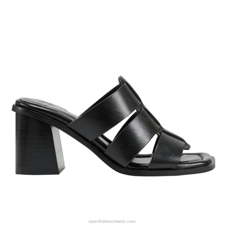 Marc Fisher Frauen Schwarz Louisa-Sandale mit Blockabsatz 48XZ347