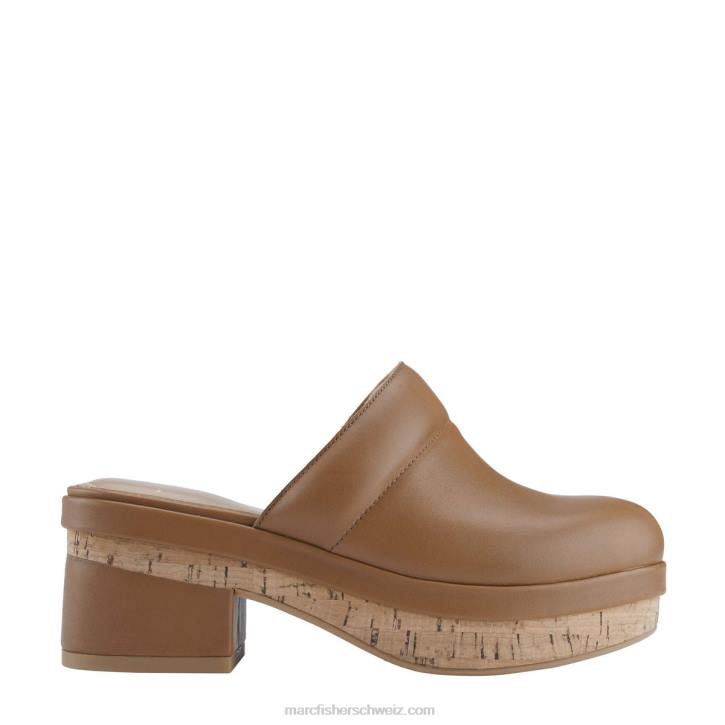 Marc Fisher Frauen braunes Leder Beckett Clog 48XZ540