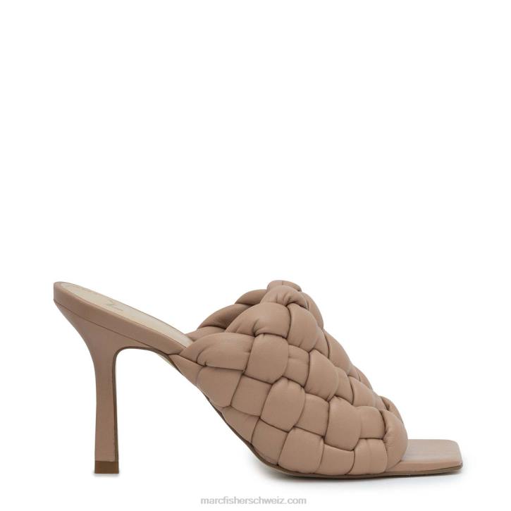 Marc Fisher Frauen braunes Leder Dakina-Slipper mit quadratischer Zehenpartie 48XZ542
