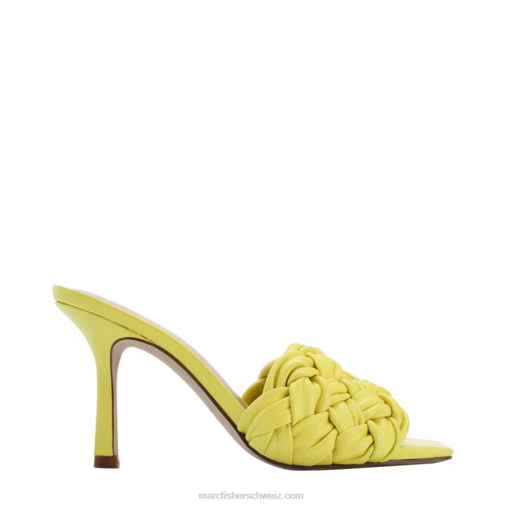 Marc Fisher Frauen gelbes Leder Draya-Slipper mit eckiger Zehenpartie 48XZ518