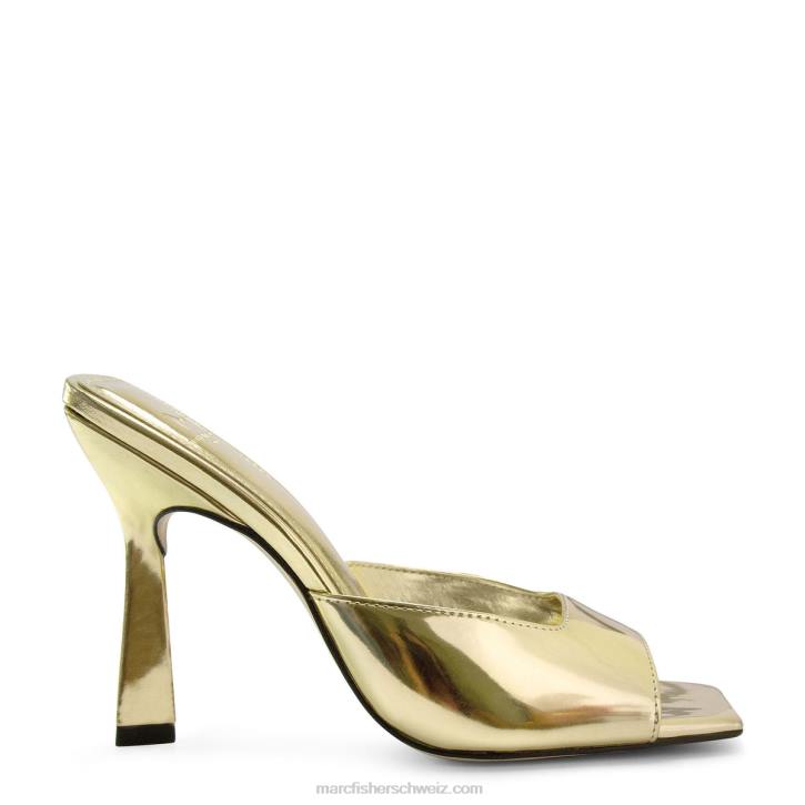 Marc Fisher Frauen gold schillernd Baber-Slide-Sandale mit Absatz 48XZ511