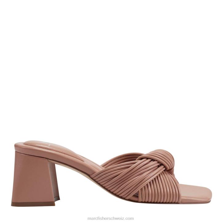 Marc Fisher Frauen mittleres Naturleder Slide-Sandale mit Kirschabsatz 48XZ501