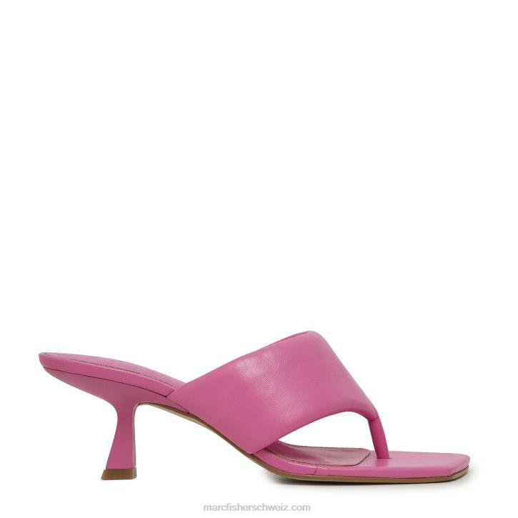 Marc Fisher Frauen rosa Leder Cici-Sandale mit Absatz 48XZ528