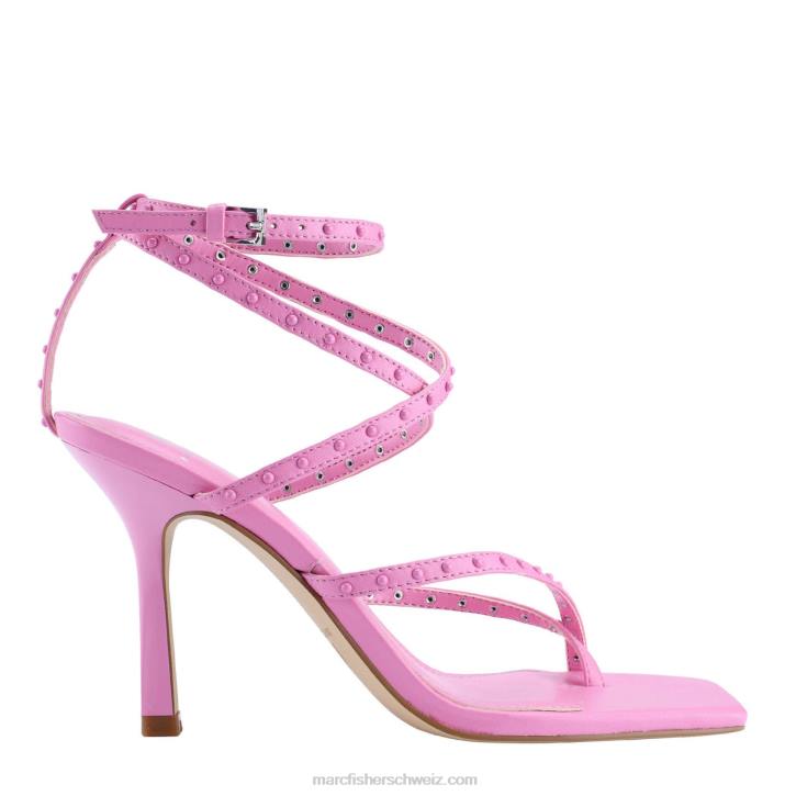 Marc Fisher Frauen rosa Leder Dallin Riemchensandale mit Absatz 48XZ421