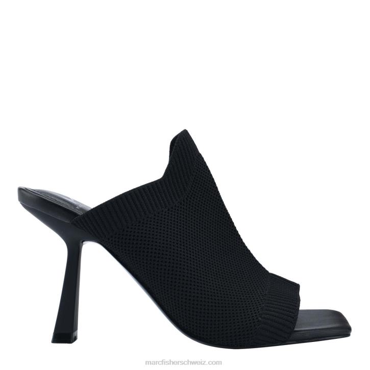 Marc Fisher Frauen schwarzer Strick Dikana-Sandale mit Absatz 48XZ521