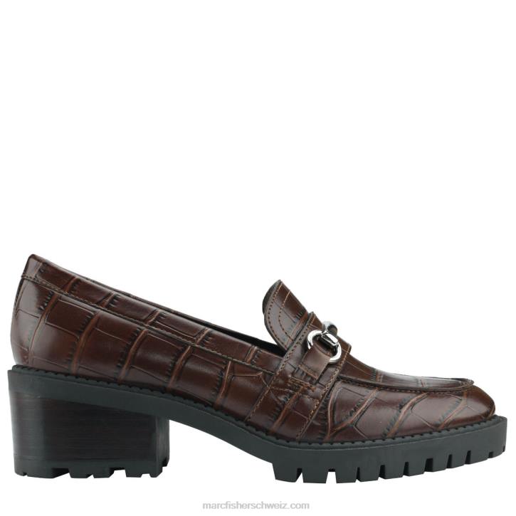 Marc Fisher Frauen dunkles Naturkroko Tanzloafer mit Absatz 48XZ443