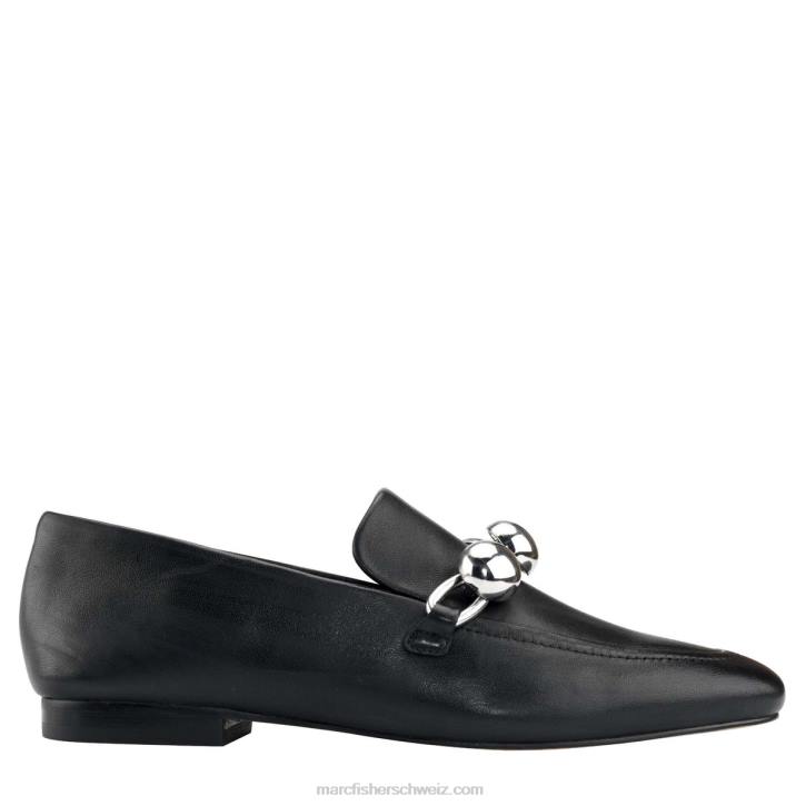 Marc Fisher Frauen schwarzes Leder Elena Loafer 48XZ436