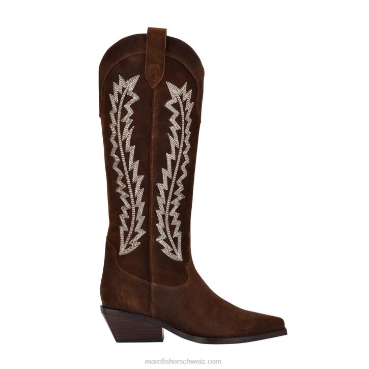 Marc Fisher Frauen braunes Wildleder Roselle Westernstiefel 48XZ182