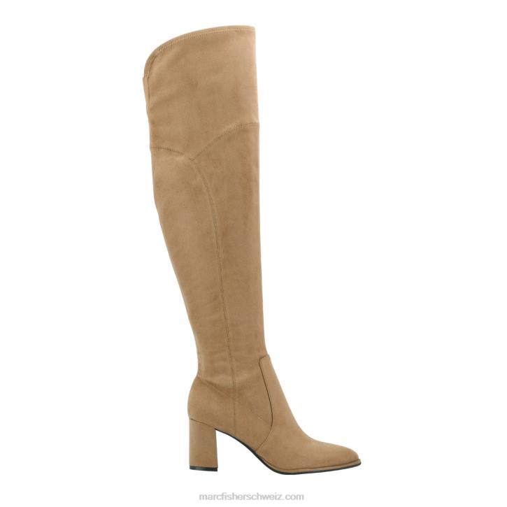 Marc Fisher Frauen cognacfarbenes Wildleder Luley Overknee-Stiefel 48XZ173
