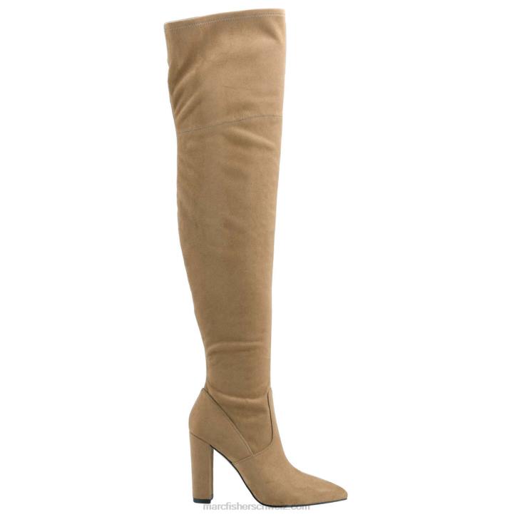 Marc Fisher Frauen mittleres natürliches Wildleder Garalyn Overknee-Stiefel 48XZ153