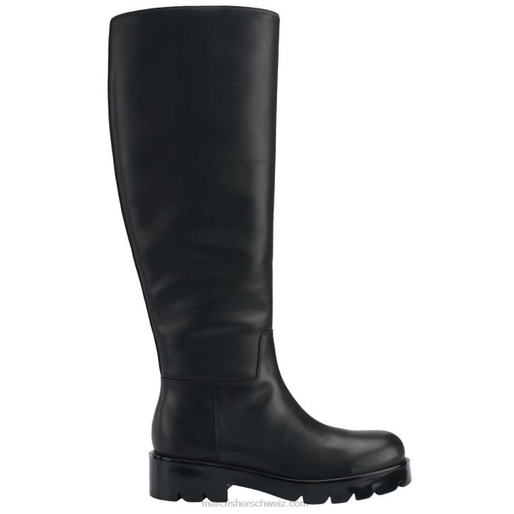 Marc Fisher Frauen schwarzes Leder Phidias Lugsole-Stiefel 48XZ157
