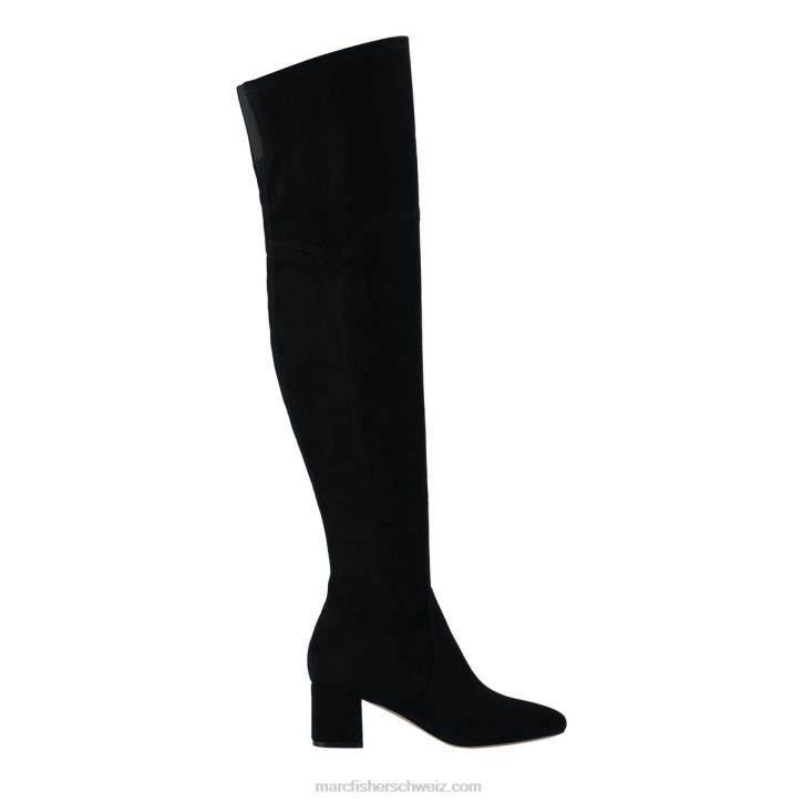Marc Fisher Frauen schwarzes Wildleder Charlotte Overknee-Stiefel 48XZ147