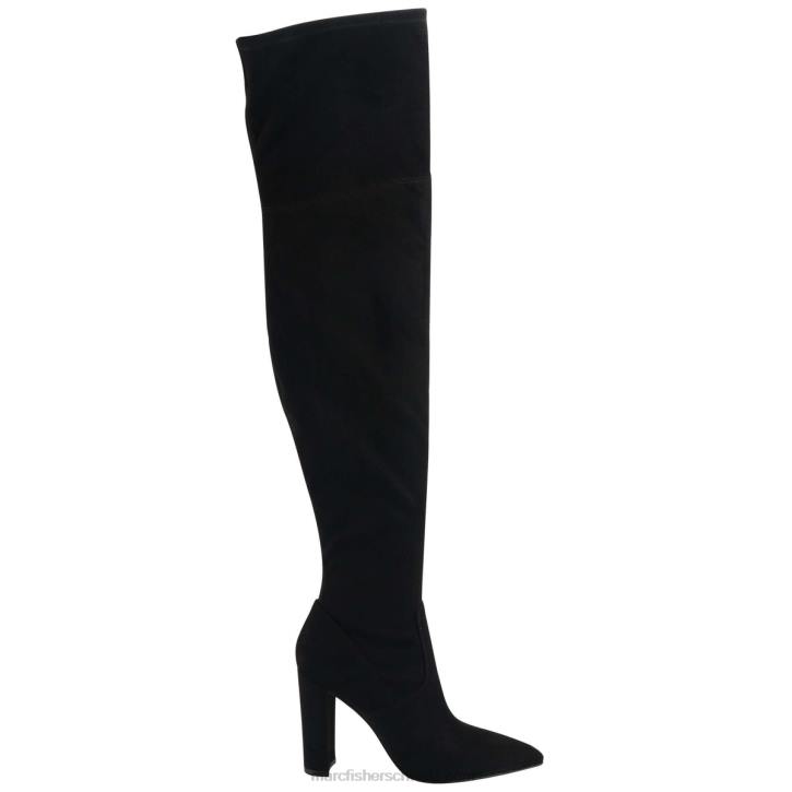 Marc Fisher Frauen schwarzes Wildleder Garalyn Overknee-Stiefel 48XZ168