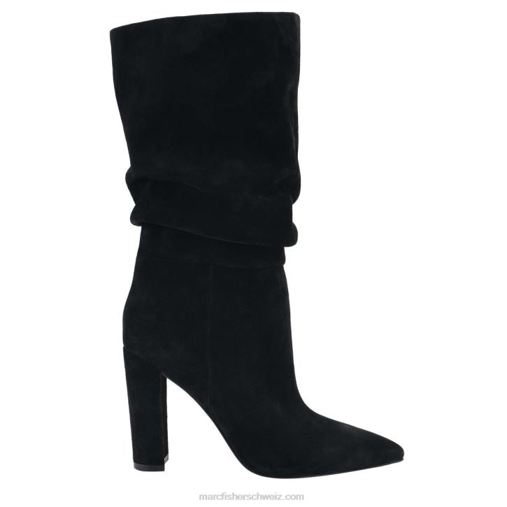 Marc Fisher Frauen schwarzes Wildleder Gomer-Stiefel mit Absatz 48XZ185